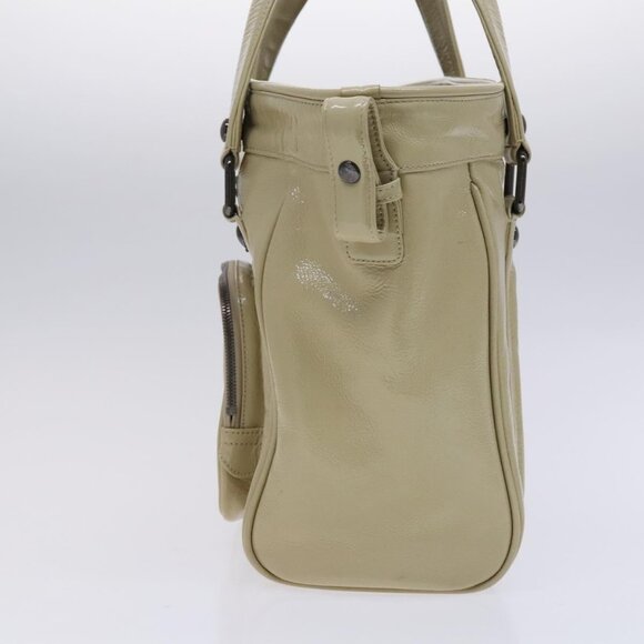 BURBERRY Blue Label Tote Bag Enamel Beige Auth ti2940 - Picture 4 of 16